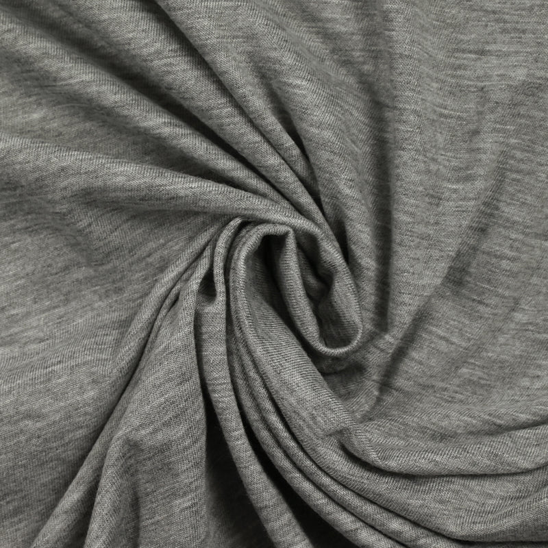 Jersey de viscose gris chiné