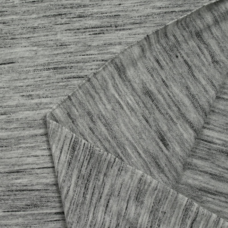 Jersey de viscose flammé noir et gris chiné