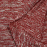 Maille chinée Elisa lurex argent fond rouge