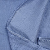 100% Soie froissée bleu bleuet