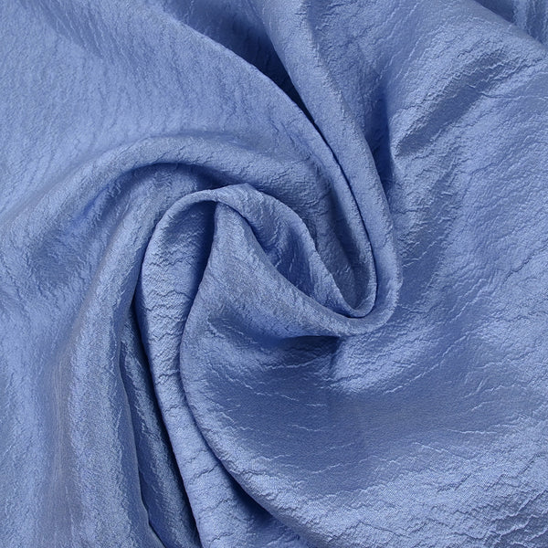 100% Soie froissée bleu bleuet
