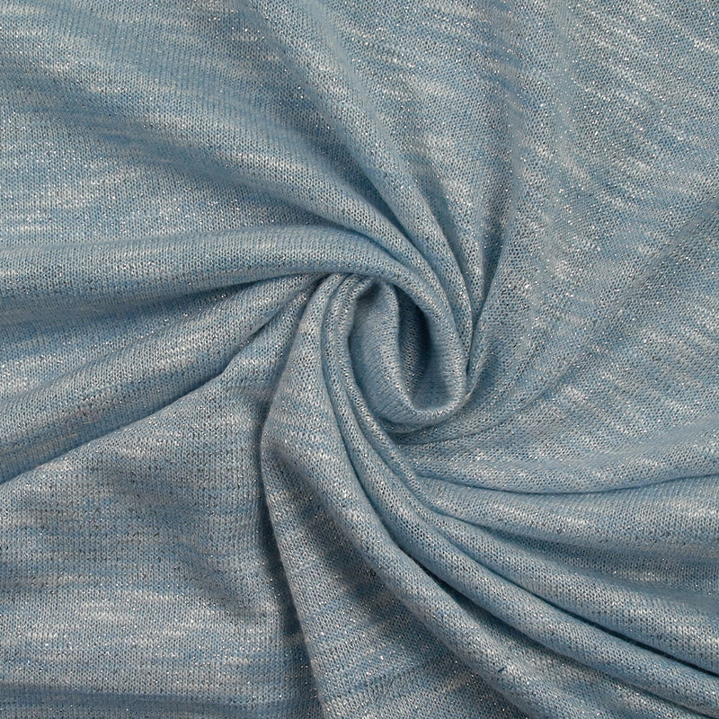 Maille chinée Elisa lurex argent fond bleu layette