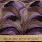 Maille Milano polyviscose camouflage abstrait violet