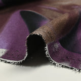 Maille Milano polyviscose camouflage abstrait violet