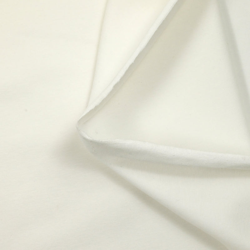 Jersey de coton blanc nacré