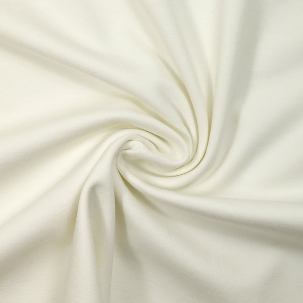 Jersey de coton blanc nacré