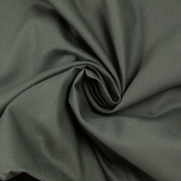 Sergé de coton gris foncé