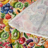 Coton imprimé dessert fruité fond beige