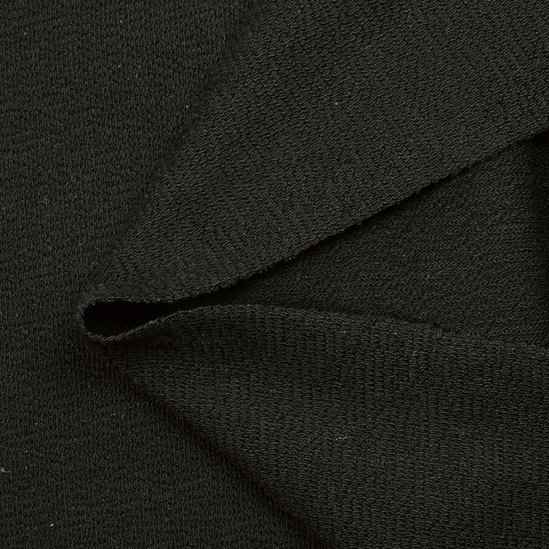 Maille 100% coton envers bouclette noir