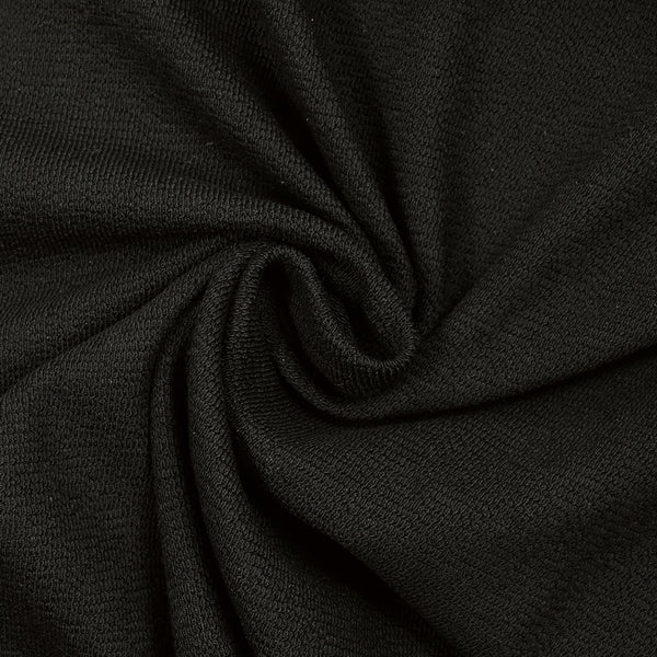 Maille 100% coton envers bouclette noir