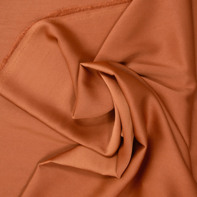 Crêpe satin polyester camel