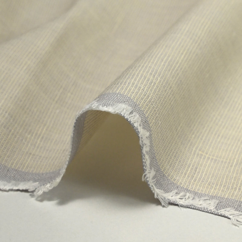 Toile de laine mélangée écru et gris