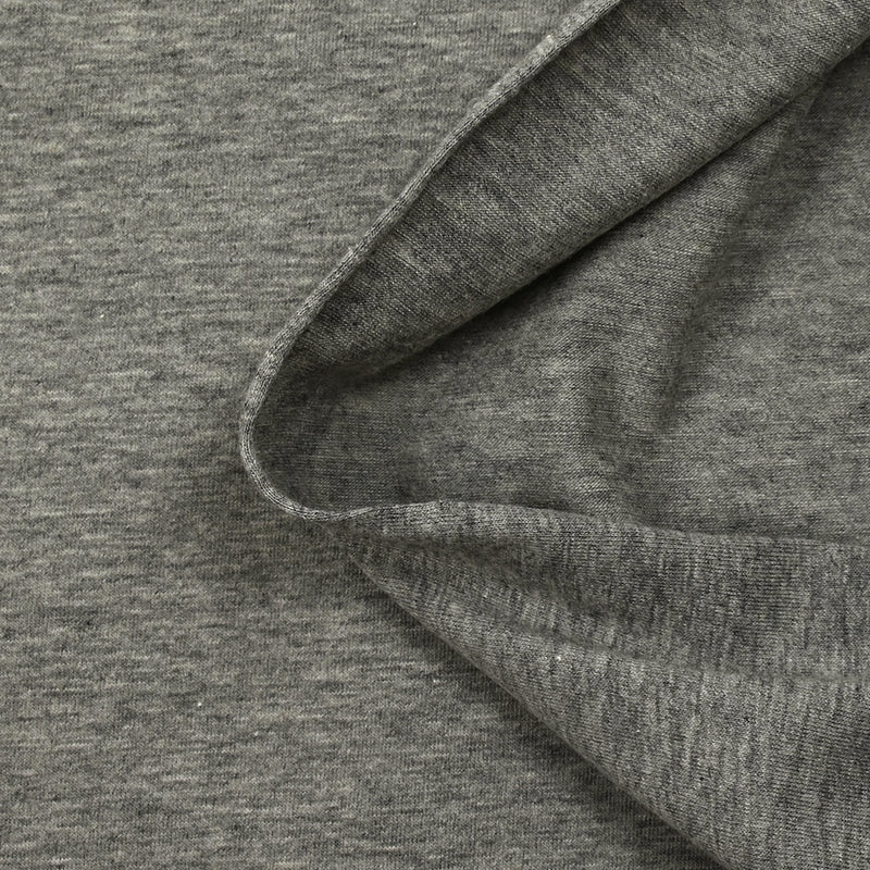 Jersey de coton fin gris chiné