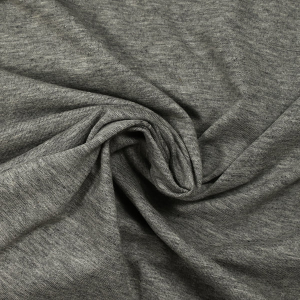 Jersey de coton fin gris chiné