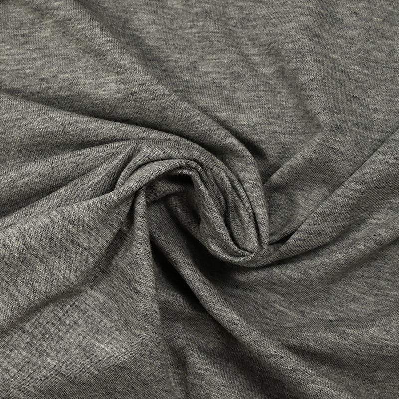 Jersey de coton fin gris chiné