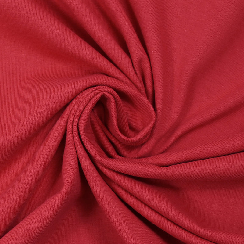 Jersey de coton fin rouge fraise