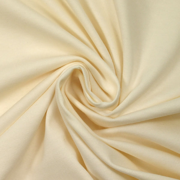 Jersey de coton fin écru