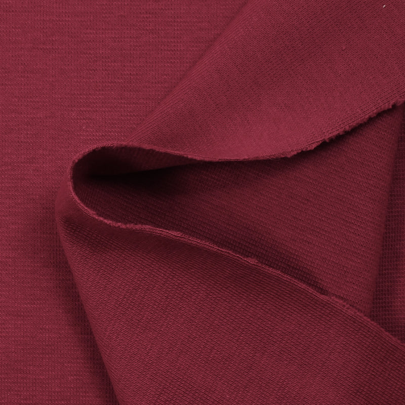 Jersey de coton interlock lie de vin