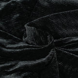 Jersey velours polyester ondulé noir