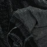 Jersey velours polyester ondulé noir