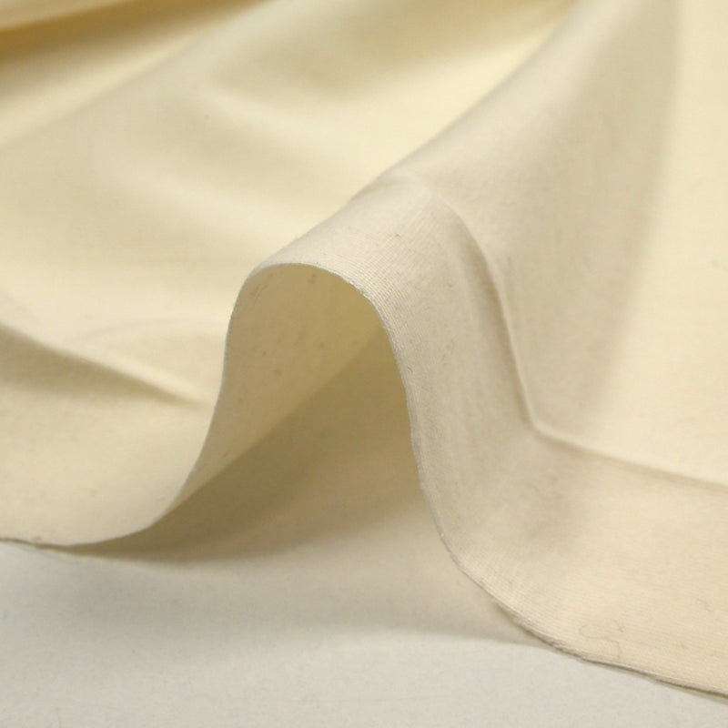 Jersey de coton fin écru