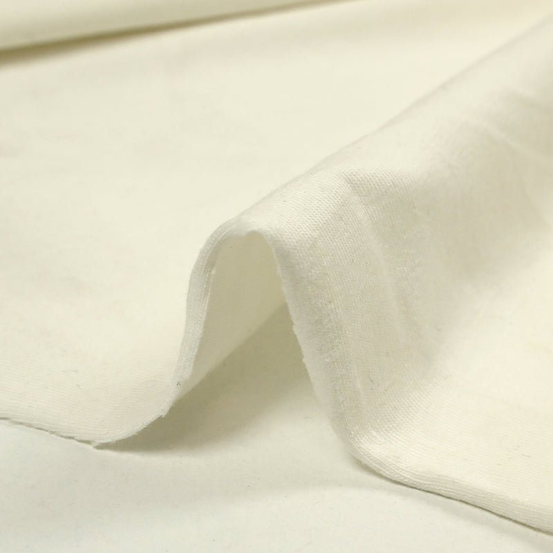 Jersey de coton blanc nacré
