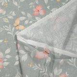 Coton imprimé fleurs magiques fond gris
