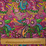 Pink paisley maze printed cotton