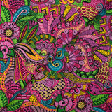 Pink paisley maze printed cotton