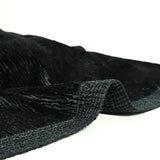 Jersey velours polyester ondulé noir