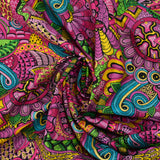 Pink paisley maze printed cotton