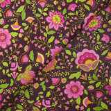 Bubblegum pink bohemian garden print cotton