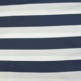 Satin de soie mélangée rayé marine et blanc