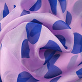 Organza of 100% printed Silk Pois Mauve Fond
