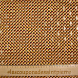 Maille crêpe imprimée triangle et losange doré fond jaune