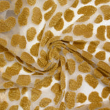 Maille viscose dévorée sauvage velours doré