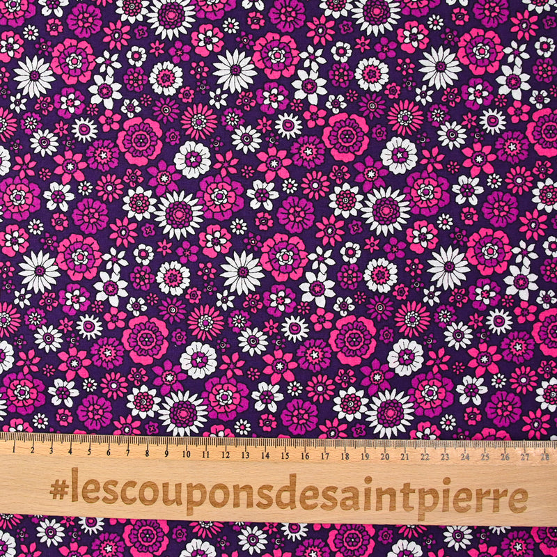 Marguerite Violet estampado Poplin de algodón