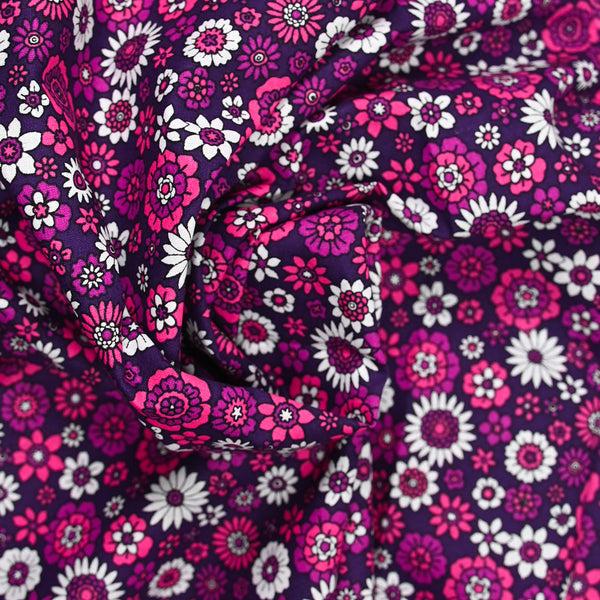 Marguerite Violet printed cotton poplin