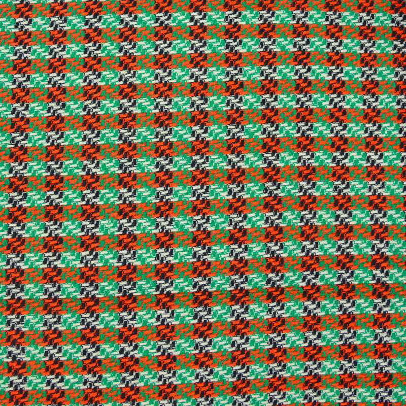 Tweed coton vert et orange