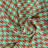 Tweed coton vert et orange