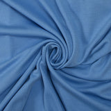 Maille polyviscose fine rayée bleu ciel