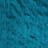 Crinkled velvet jersey with turquoise sequins