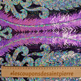 Tulle Sequin Plumas reales PLATA HOLOGRÁFICA Y PARMA