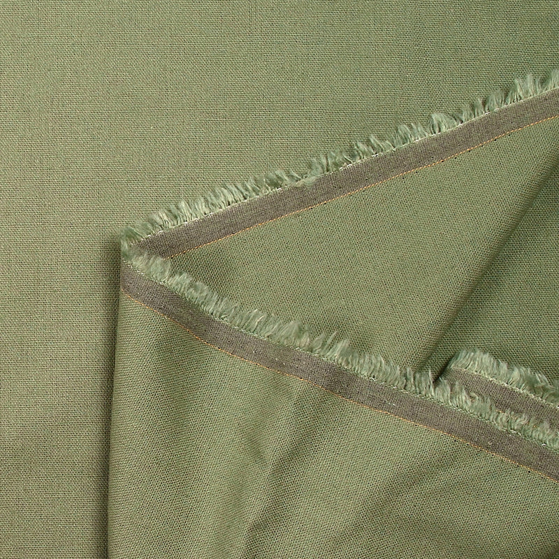 Lin viscose vert militaire