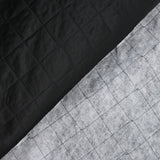 Matelassé viscose à carreaux fin noir