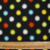 Crêpe imprimé spotlight fond noir