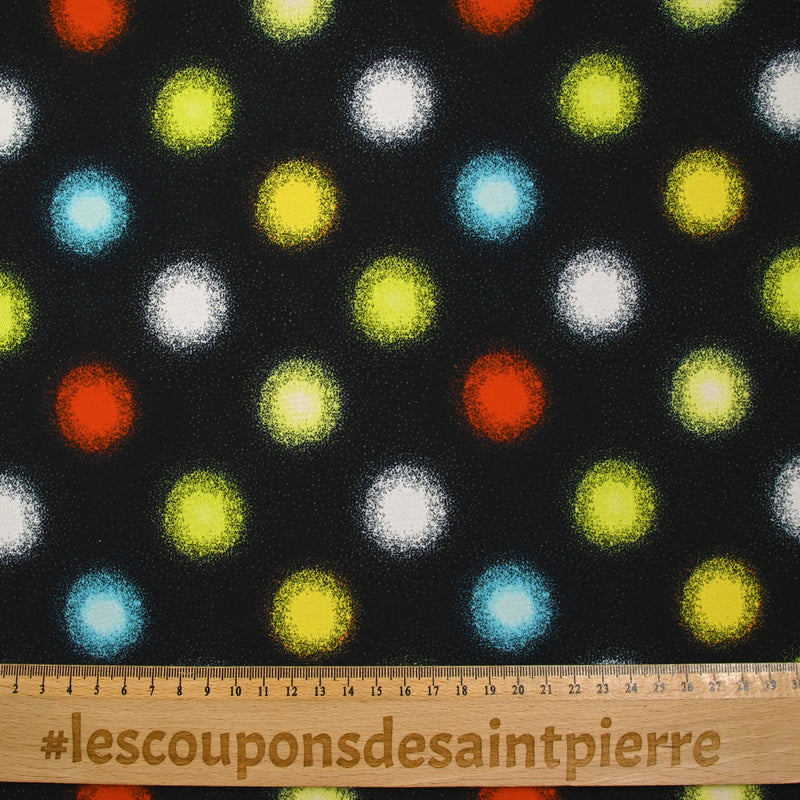 Crêpe imprimé spotlight fond noir