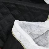 Matelassé viscose à carreaux fin noir