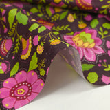 Bubblegum pink bohemian garden print cotton