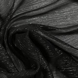 Mousseline crinkle lurex noir